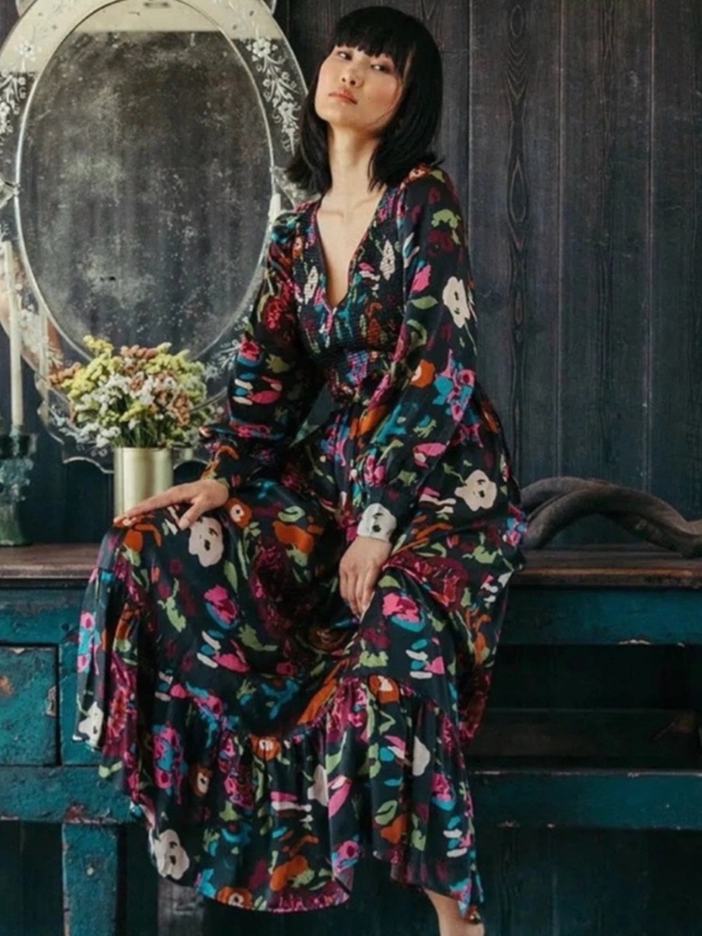 Cleobella Juliette‎ Ankle Dress Floral XS